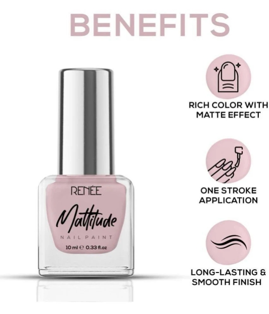 RENEE Mattitude Nail Paint - Sombre Nude 10ml