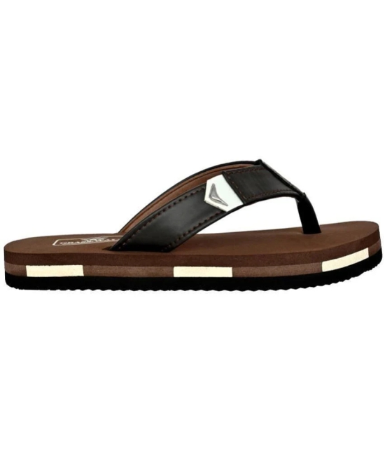 GRASS WALK Brown Mens Thong Flip Flop - None