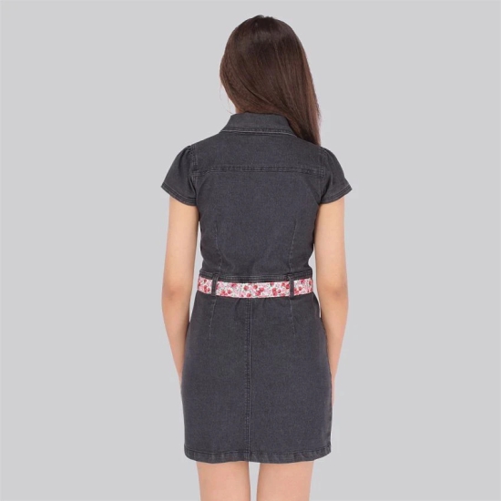 Cutecumber - Black Denim Girls Shirt Dress ( Pack of 1 ) - None