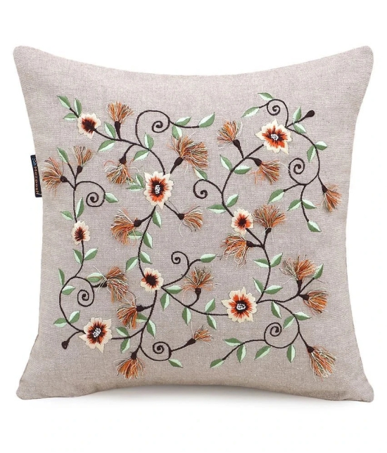 mezposh Single Cotton Cushion Covers 40X40 cm (16X16) - Beige