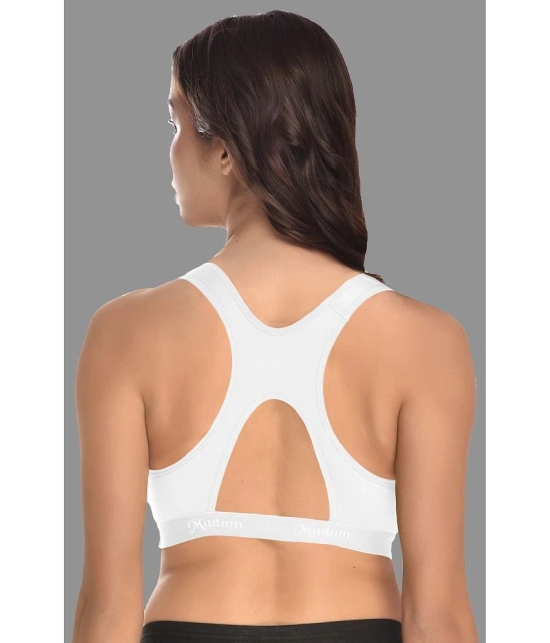 Madam Pack of 1 Lycra Non Padded Womens Racerback bra ( White ) - None