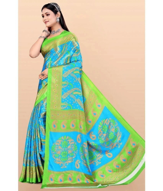 LEELAVATI - Multicolor Crepe Saree With Blouse Piece ( Pack of 1 ) - Multicolor