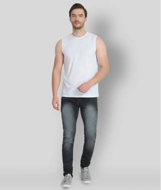 Glito - White Cotton Blend Slim Fit Mens T-Shirt ( Pack of 1 ) - None