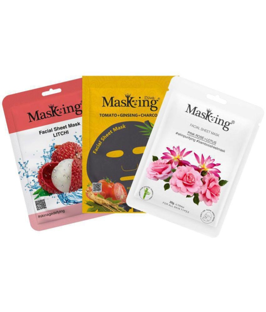 Masking - Anti-Aging Sheet Mask for All Skin Type ( Pack of 3 )