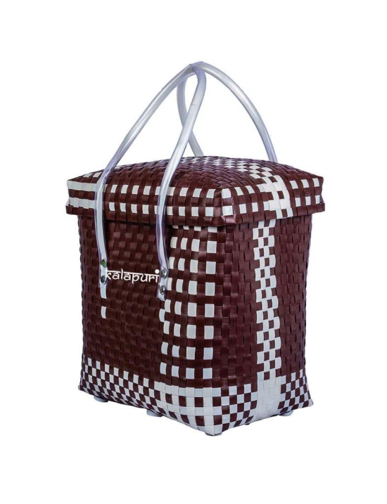 Handwoven Storage Basket with Lid