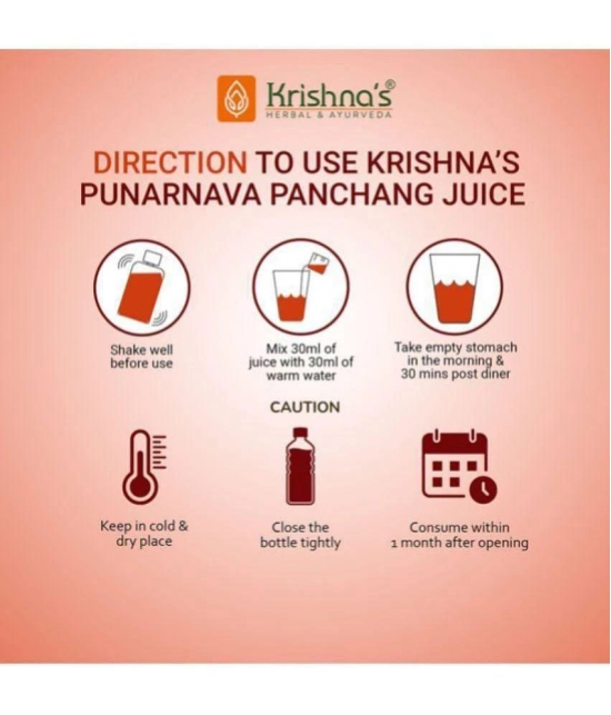 Krishnas Herbal & Ayurveda Punarnava Panchang Juice - 500 Ml