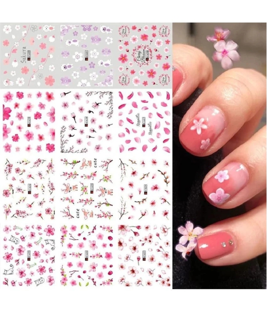 RTB 3D Nail Art Sticker 12 Pcs Stickers Assorted Design 12 g