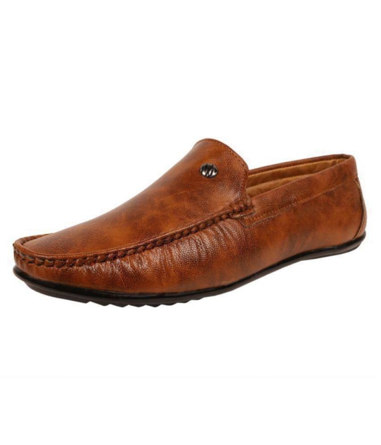 SHOES KINGDOM Tan Loafers - 11