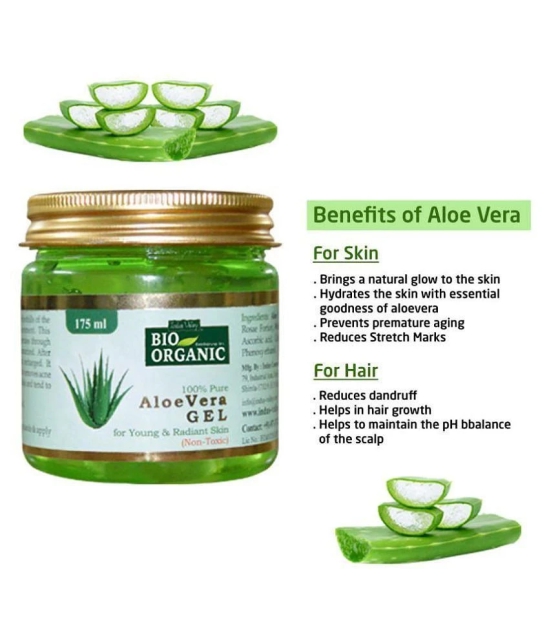 Indus Valley Bio Organic Aloe Vera Gel with Herbal Henna Powder Combo Pack