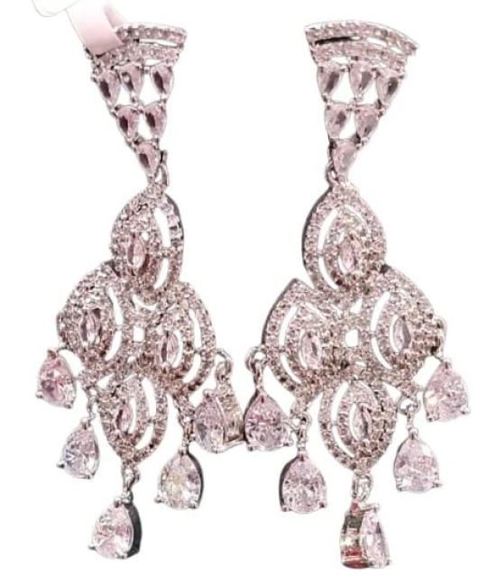 Stunning Cubic Zirconia Chandelier Earrings