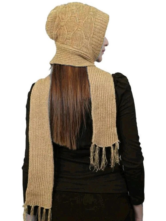 Whyme Fashion Camel Woollen Womens Headwrap ( Pack of 1 ) - Camel