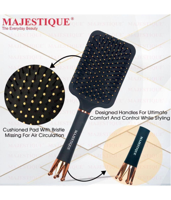 Majestique Crown Series Paddle Brush With A Large Cushion, Smoothing Detangling