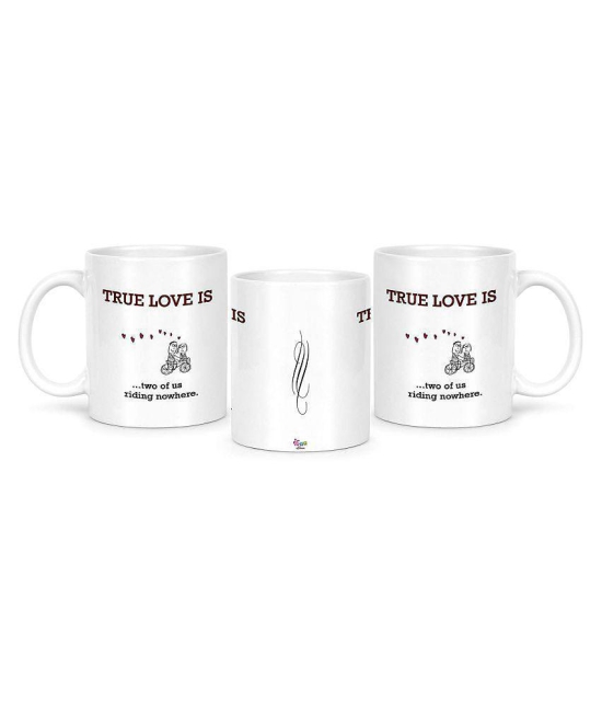 Idream Quote Printed Ceramic Coffee Mug 1 Pcs 330 mL - White