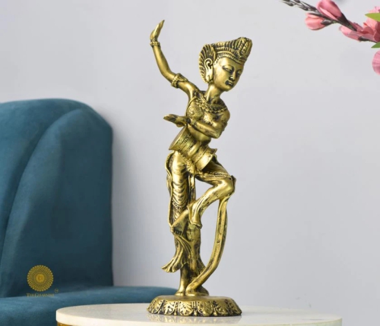 Classical Dance Pose Lady statue-Gold