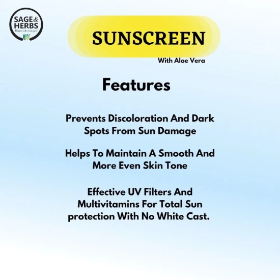 SUNSCREEN with Aloe Vera(SPF-50)-100 ml