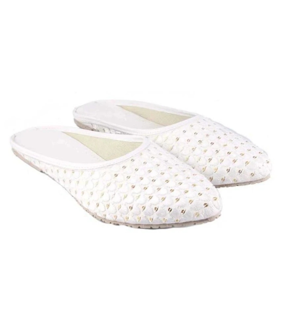 Raj - White Womens Mules - None