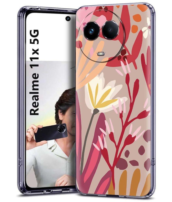 Fashionury Multicolor Printed Back Cover Silicon Compatible For Realme 11X 5G ( Pack of 1 )