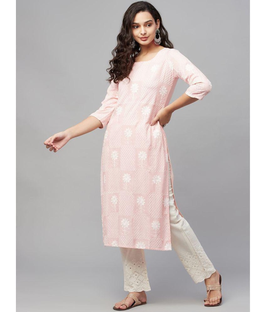 AMIRA'S INDIAN ETHNICWEAR - Pink Straight Rayon Women's Stitched Salwar Suit ( Pack of 1 ) - None