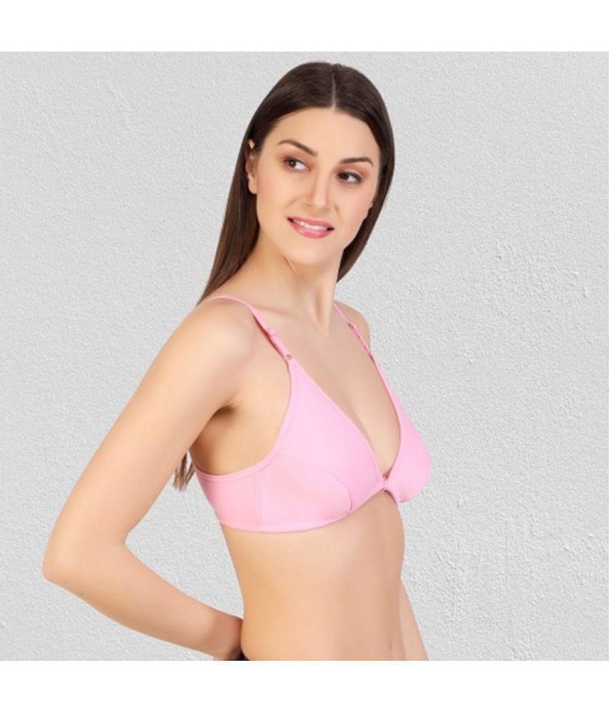 Zourt - Pink Cotton Non Padded Womens Minimizer Bra ( Pack of 1 ) - None