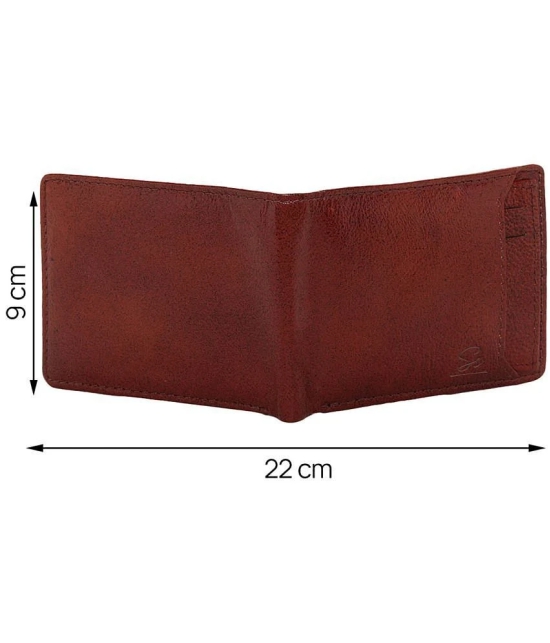 Style Smith 100% Leather Brown Bi-Fold Wallet For Men - Brown