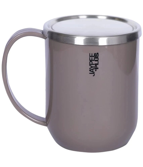 Jaypee Plus CUPSHUP MUG Solid Stainless Steel Milk Mug 800 mL ( Pack of 2 ) - Dark Grey