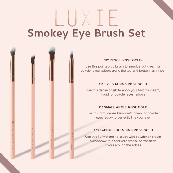 Luxie Smokey Eye Set - Rose Gold