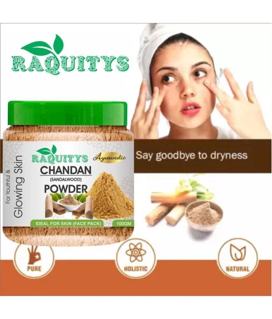 RAQUITYS Sandalwood Powder (Chandan powder) for Face Pack & Skin 100GM