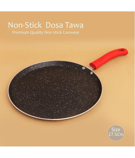 Bombay Kookware - Dosa Tawa Red Aluminium Non-Stick Fry Pan ml ( Pack of 1 )