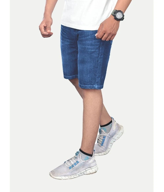 Radprix Blue Cotton Mens Denim Shorts ( Pack of 1 ) - None