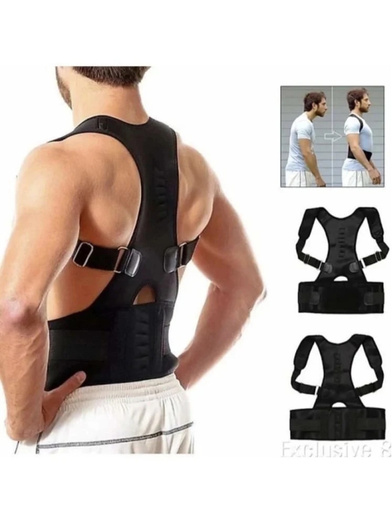 Fitgo Black Back Support ( Pack of 1 ) - XXL