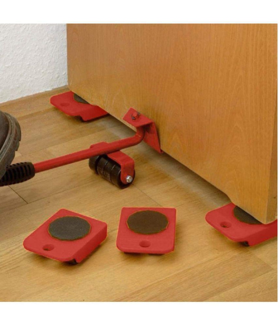 Furniture Lifter Mover Tool Set | Heavy Duty Furniture Shifting Lifting Moving Tool with Wheel Pads for Easy Appliance Furniture Caster Appliance Furniture Caster - Red