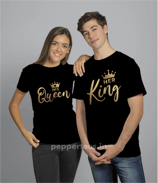 king queen couple t-shirt-S / L