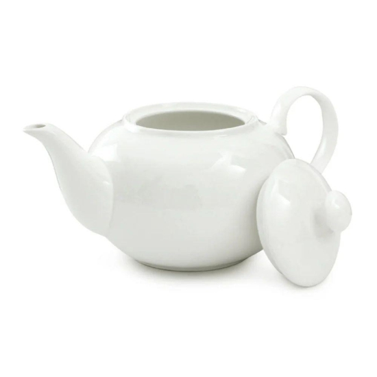 Clay Craft Ceramic 1000 ML Tea Pot Kettle | White | 1 Pc