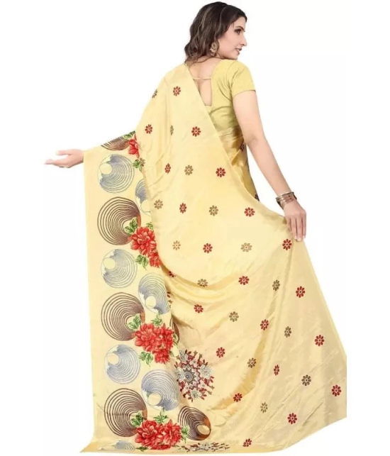 LEELAVATI - Yellow Crepe Saree With Blouse Piece ( Pack of 1 ) - Yellow