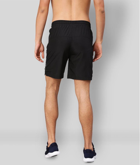 RANBOLT Black Polyester Lycra Running Shorts - None