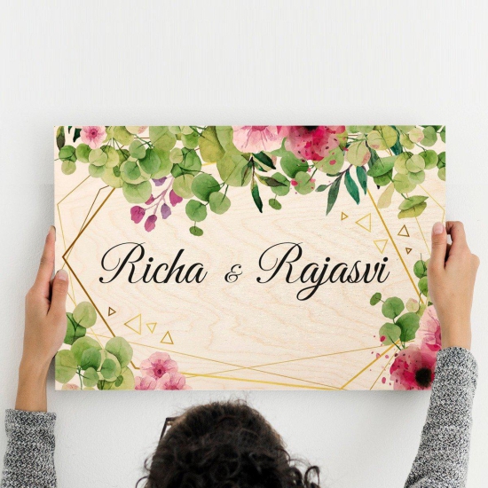 Floret Theme Name Plate-14x11 Inch