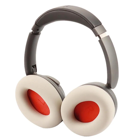 1 Pair For 1MORE SonoFlow Wireless Bluetooth Headphone Earpad Silicone Sleeve Soft Cushion-Red