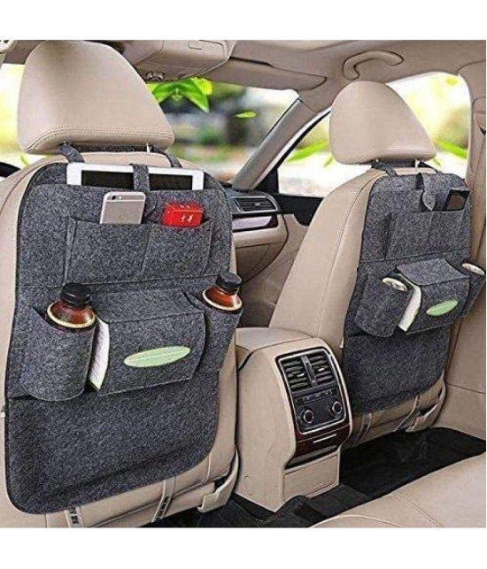 HOMETALES Multi Pocket Organizer for Front Seat Side Grey