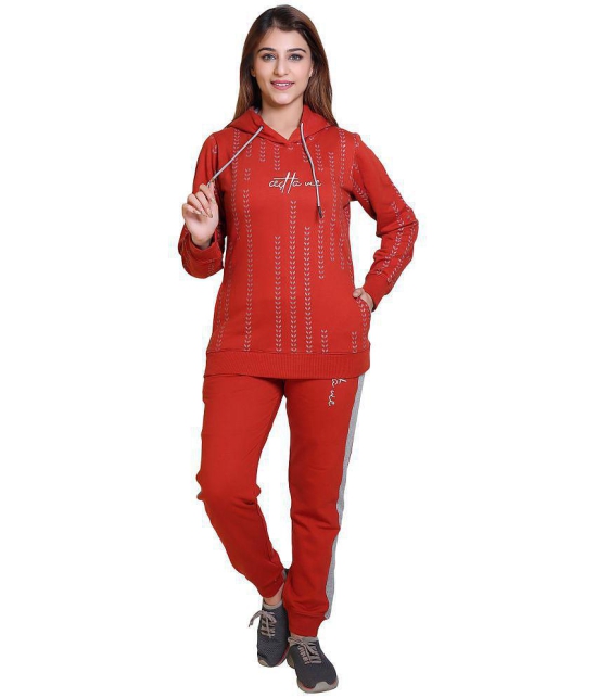 Wild West Brown Fleece Printed Tracksuit - Pack of 1 - None