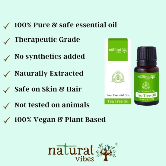 Tea Tree Pure Essential Oil for Acne, Dandruff & Hair Fall 10 ml