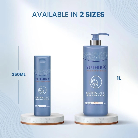 Yuthika Professional Ultra Care Shampoo for Damaged Hair 250ml, Advanced Hair Repair Shampoo, Professional Shampoo for Manageable and Healthy Hair