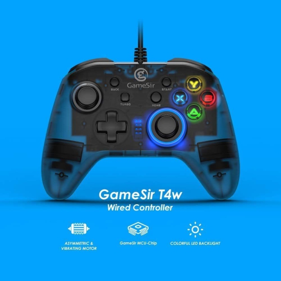 GameSir Wired PC Game Controller, T4w for Windows 7/8/8.1/10 with LED Backlight, Gamepad Game Controller Joystick with Dual-Vibration Turbo and Trigger Buttons [video game]