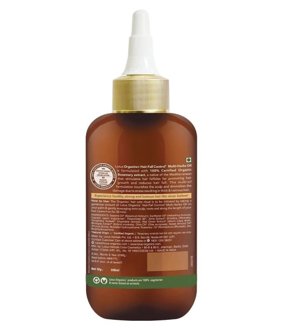 Lotus Organics+ Hair Fall Control Oil 200ml