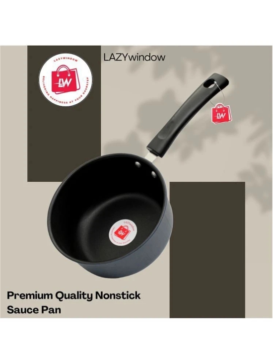 LAZYWINDOW Grey Hard Anodised Non-Stick Cookware Sets ( Set of 4 )