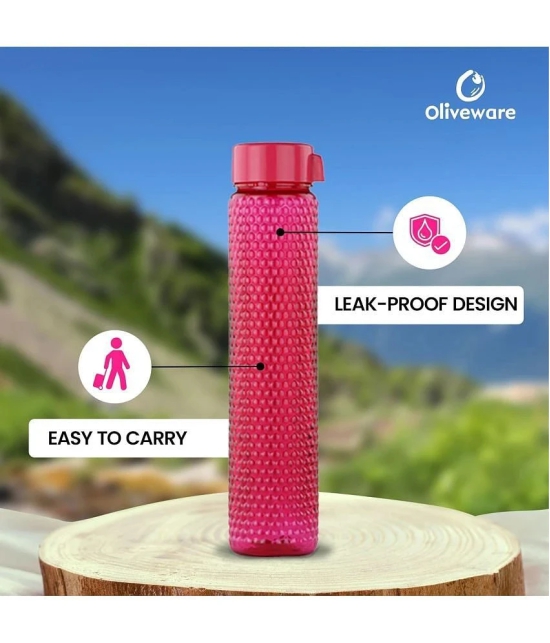 Oliveware Pink Water Bottle 400 mL ( Set of 3 ) - Pink