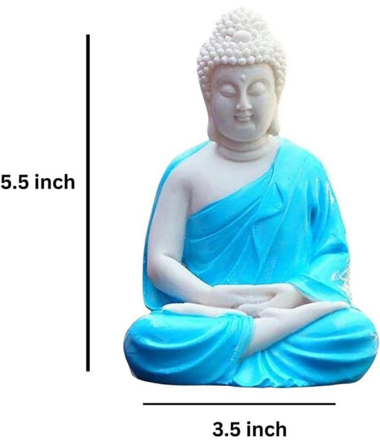 Handa Lord Buddha Porcelain Buddha Idol 5 x 3 cms Pack of 1