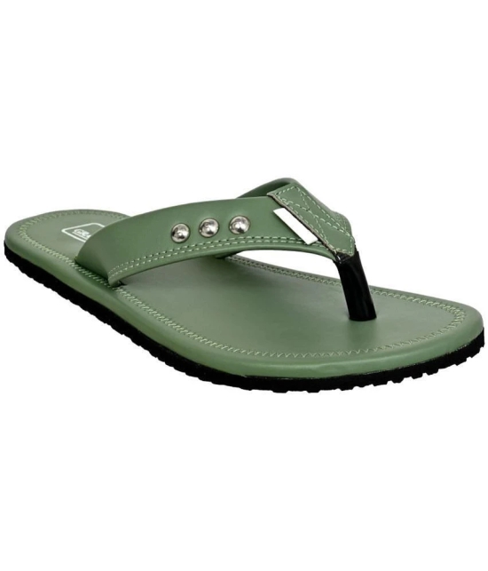 GRASS WALK Green Mens Thong Flip Flop - None