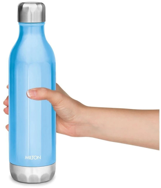 Milton Bliss 600 Thermosteel Hot and Cold Water Bottle, 500 mL (Blue) - Blue