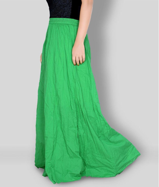 Sttoffa - Green Cotton Womens Broomstick Skirt ( Pack of 1 ) - 50