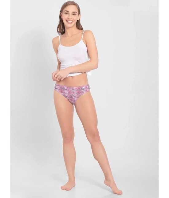 Jockey 1410 Womens Super Combed Cotton Bikini- Light Prints(Pack of 3 - Color & Prints May Vary) - None